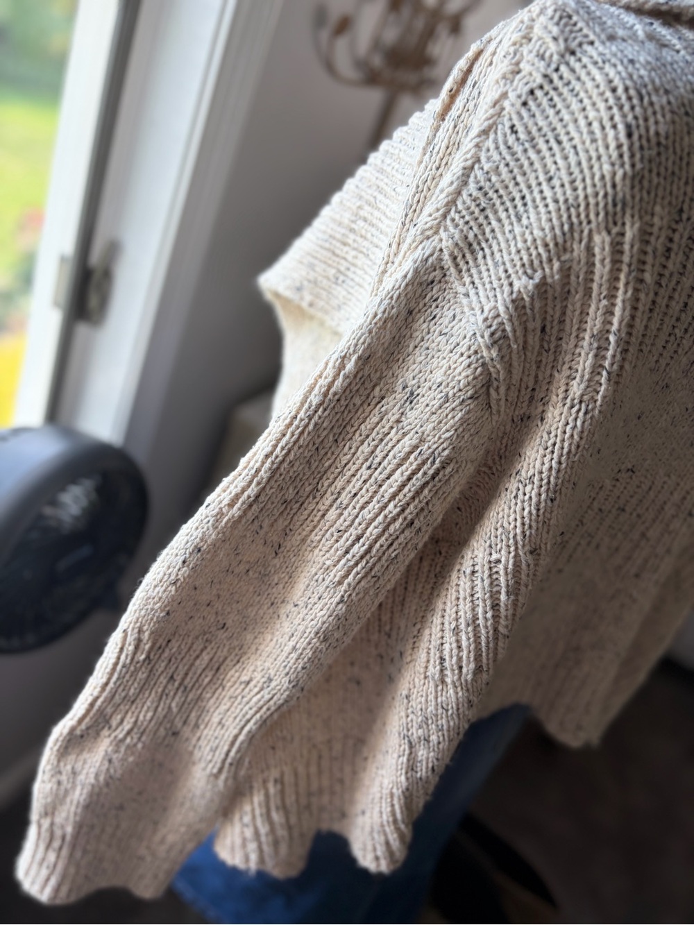 NIC+ZOE Cozy Open-Front Shawl Collar Cardigan - Oatmeal - Picture 5 of 11